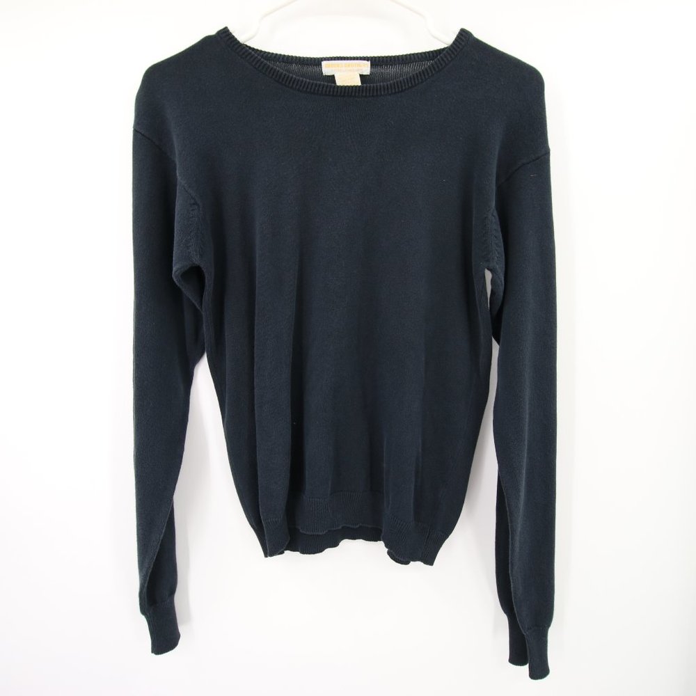 Brooks Brothers Round Neck Long Sleeve Sweater Size Small Navy Blue